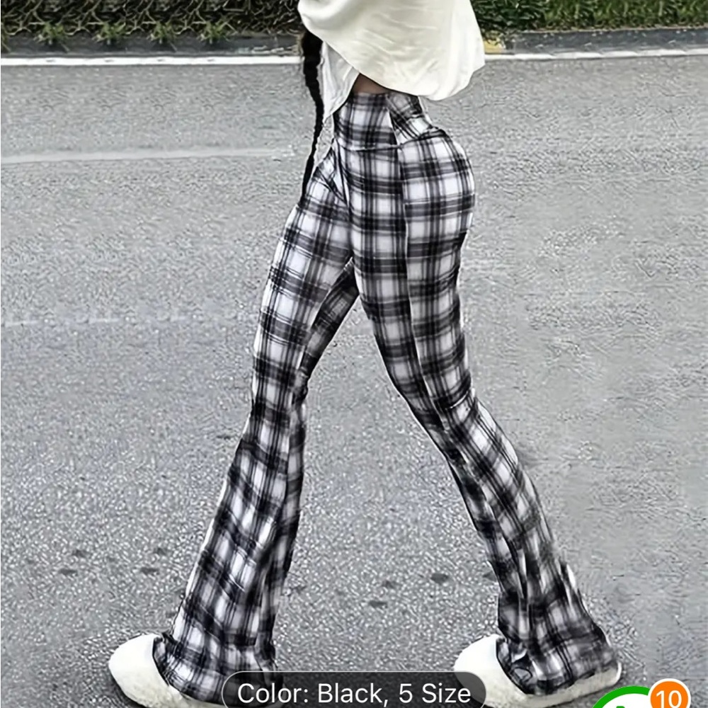 B&W Checkered Yoga Pants